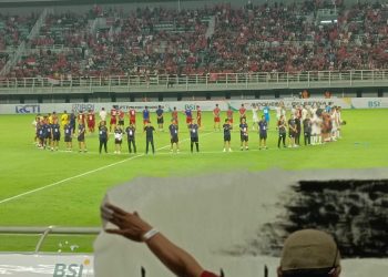 Warga Antusias Saksikan Laga Timnas Indonesia Melawan Palestina